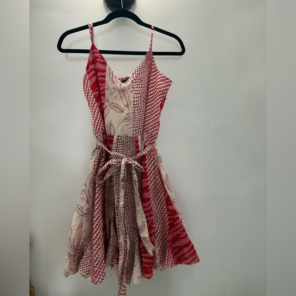 Banana Republic Factory  Red and White Spaghetti Strap Sundress